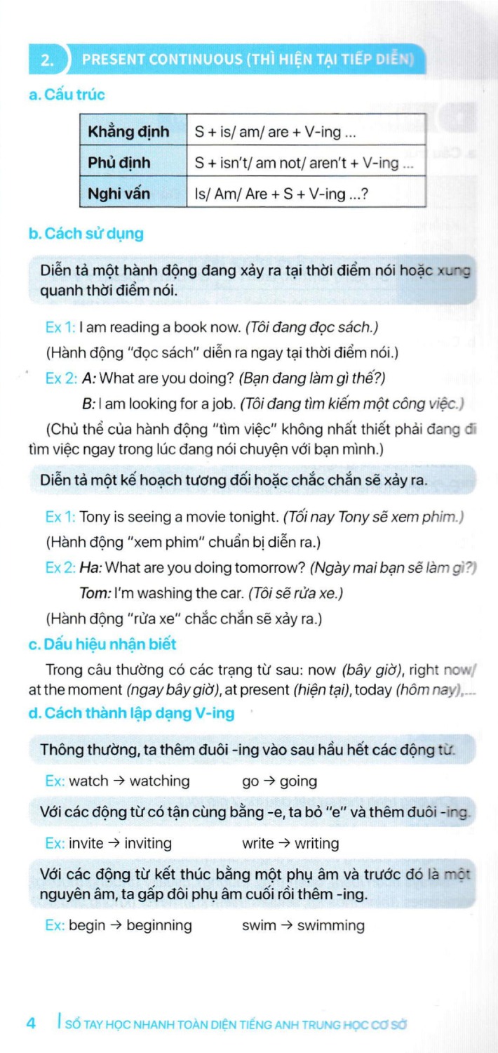 sổ tay học nhanh toàn diện tiếng anh trung học cơ sở (biên soạn theo chương trình giáo dục phổ thông mới) - Ảnh 7