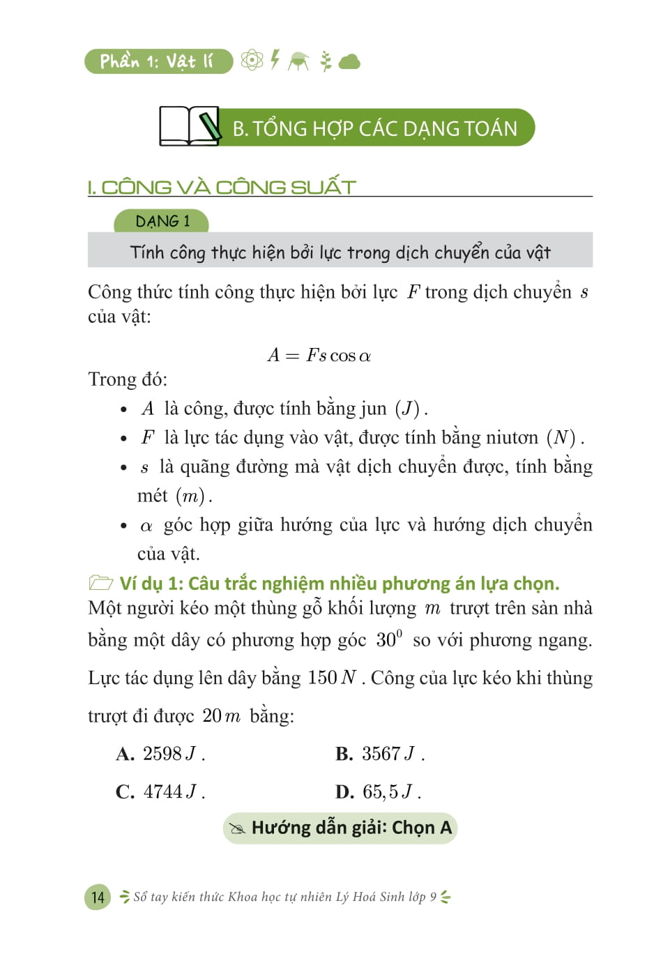 Sổ Tay Kiến Thức Khoa Học Tự Nhiên Lý-Hóa-Sinh Lớp 9 - Ảnh 14