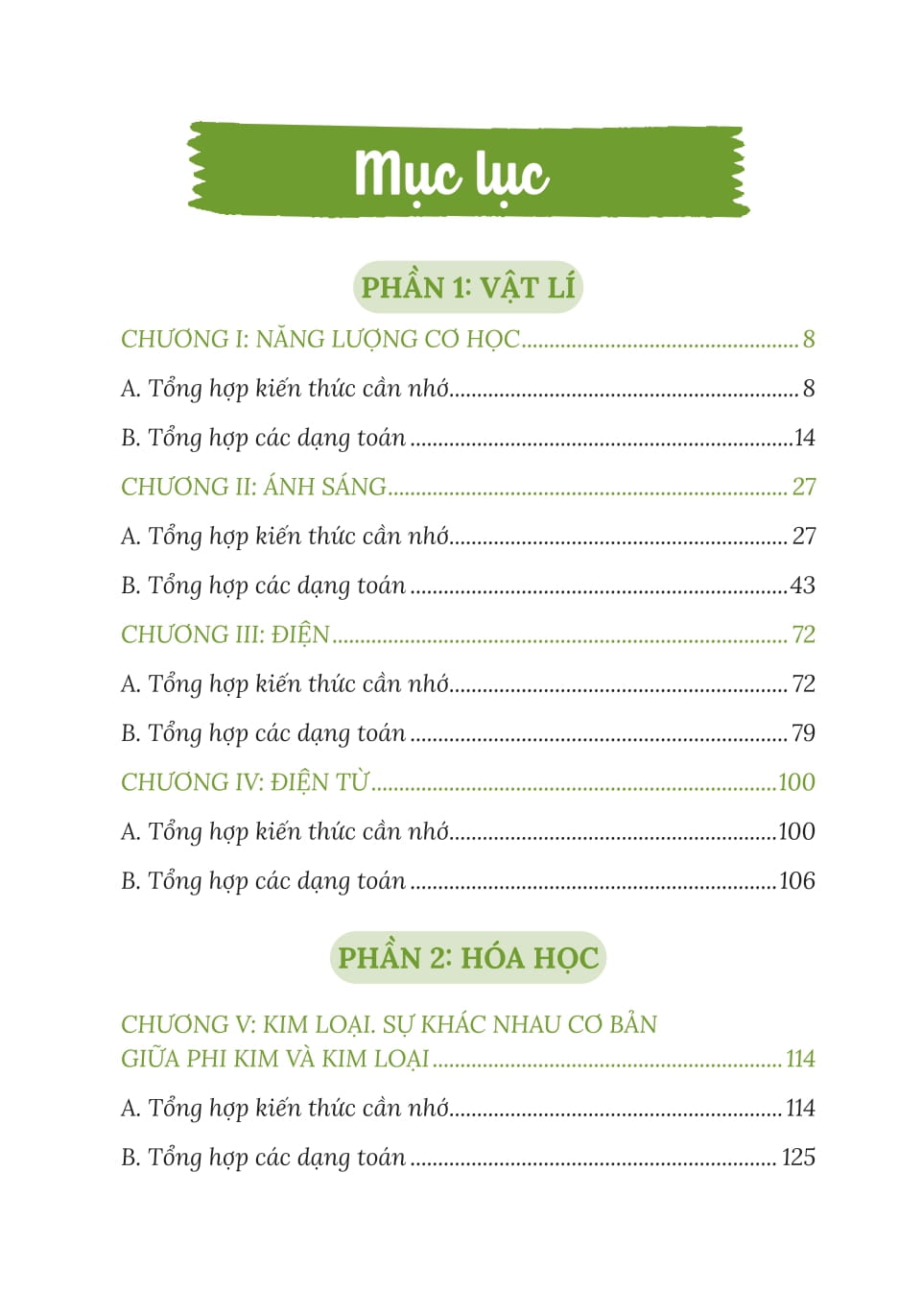 Sổ Tay Kiến Thức Khoa Học Tự Nhiên Lý-Hóa-Sinh Lớp 9 - Ảnh 4