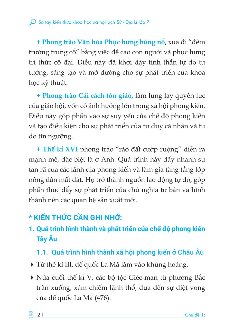 Sổ Tay Kiến Thức Khoa Học Xã Hội Lịch Sử-Địa Lí Lớp 7 - Ảnh 10