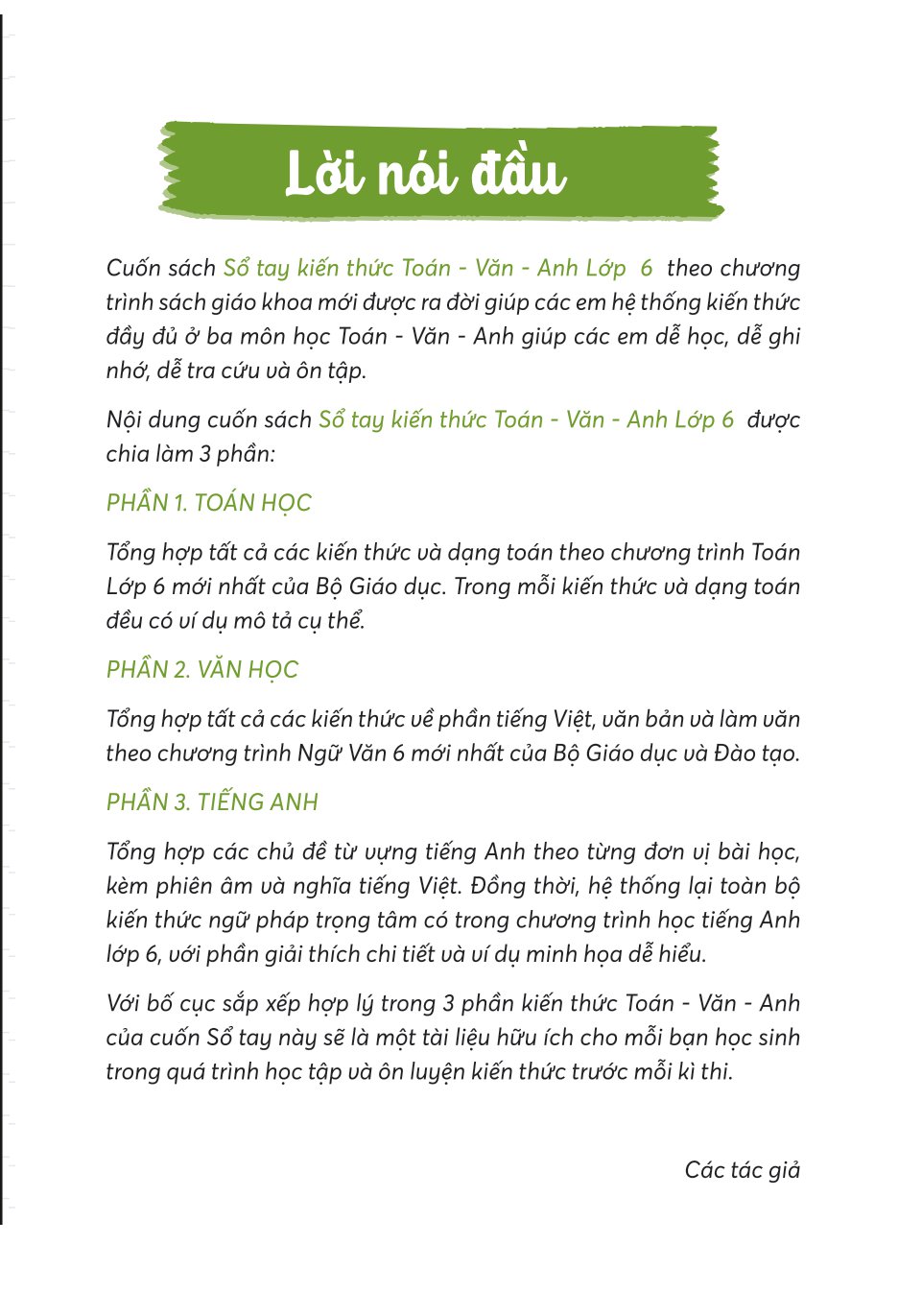 sổ tay kiến thức toán văn anh lớp 6 - Ảnh 4