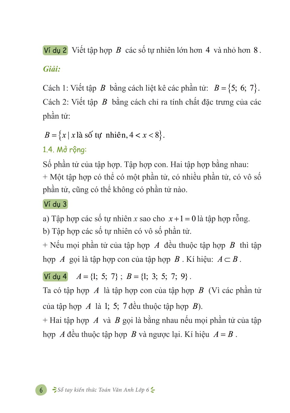 sổ tay kiến thức toán văn anh lớp 6 - Ảnh 7