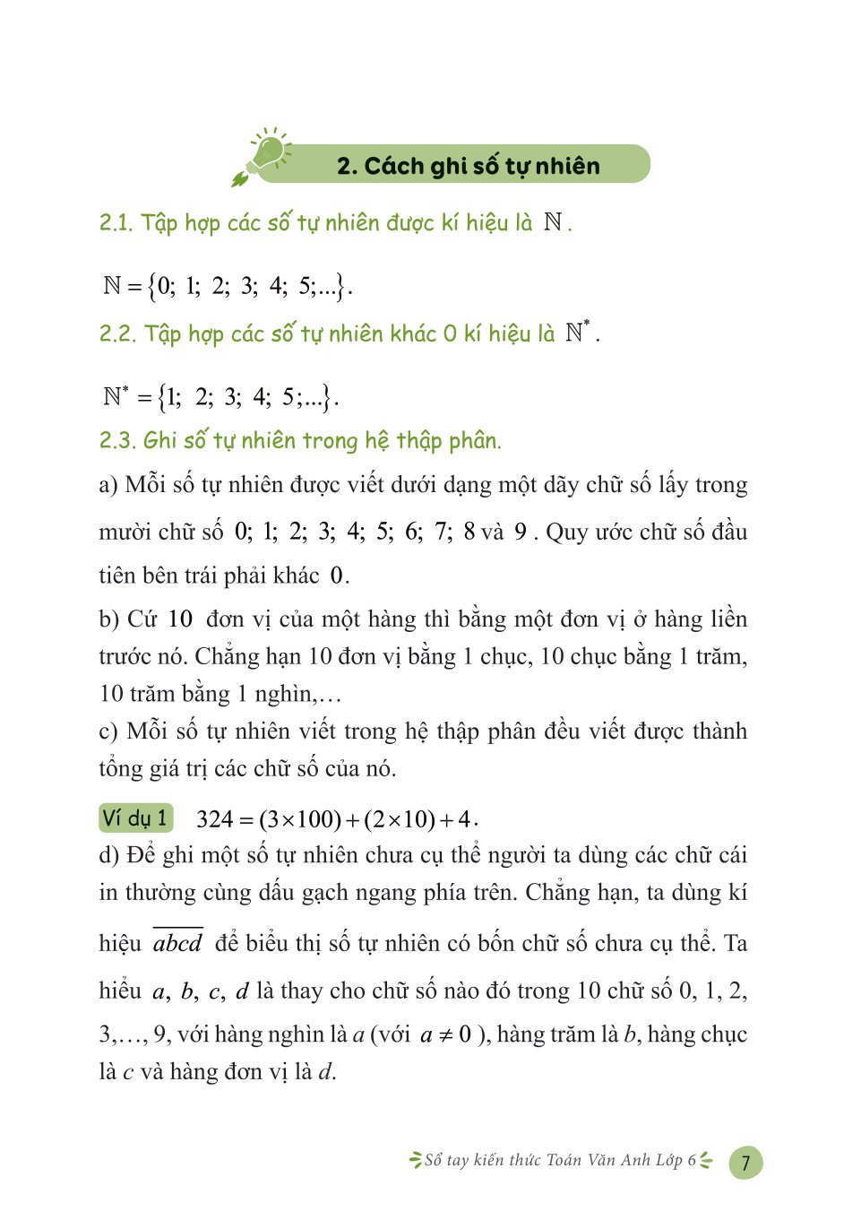 sổ tay kiến thức toán văn anh lớp 6 - Ảnh 8