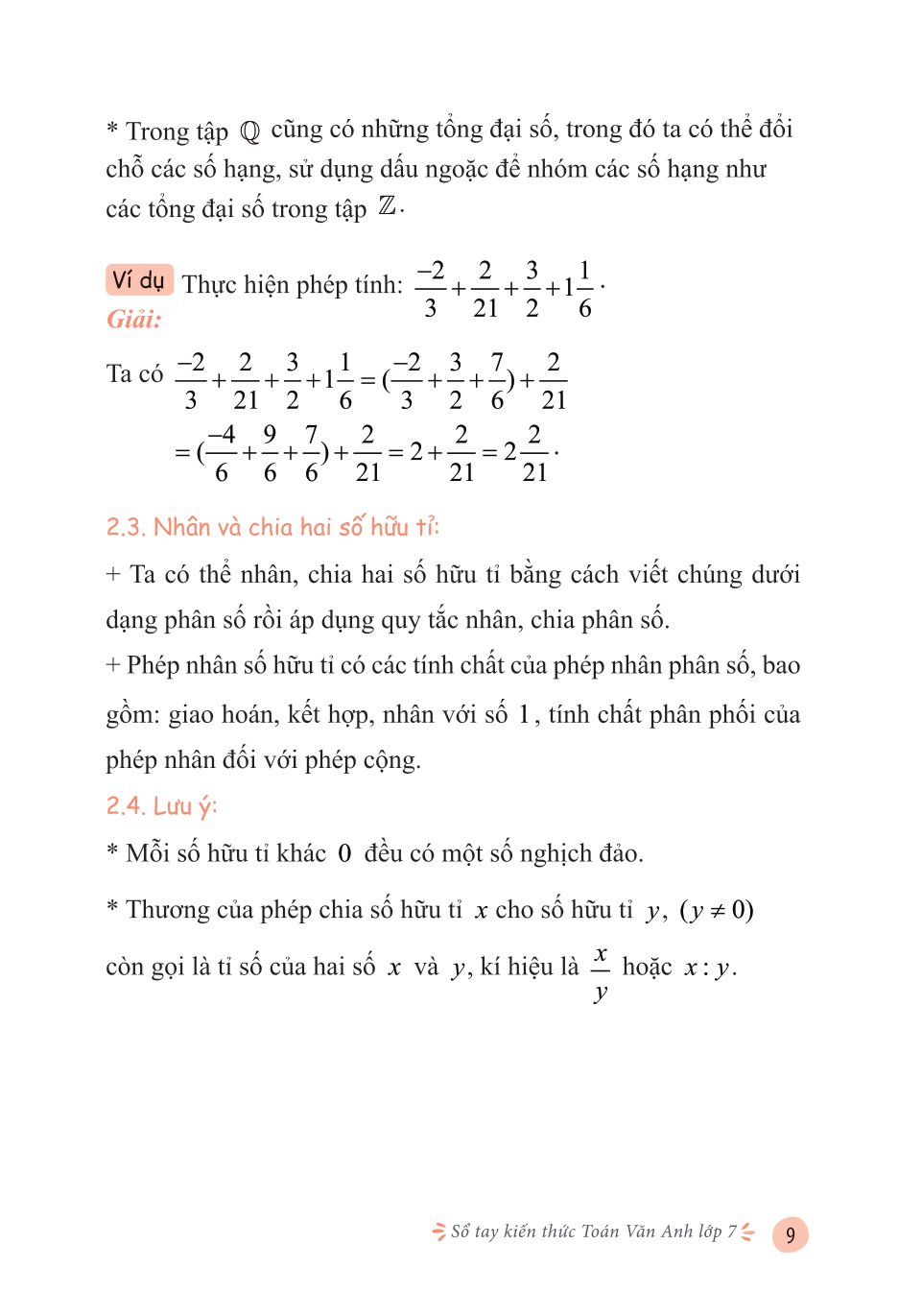 sổ tay kiến thức toán-văn-anh lớp 7 - Ảnh 7