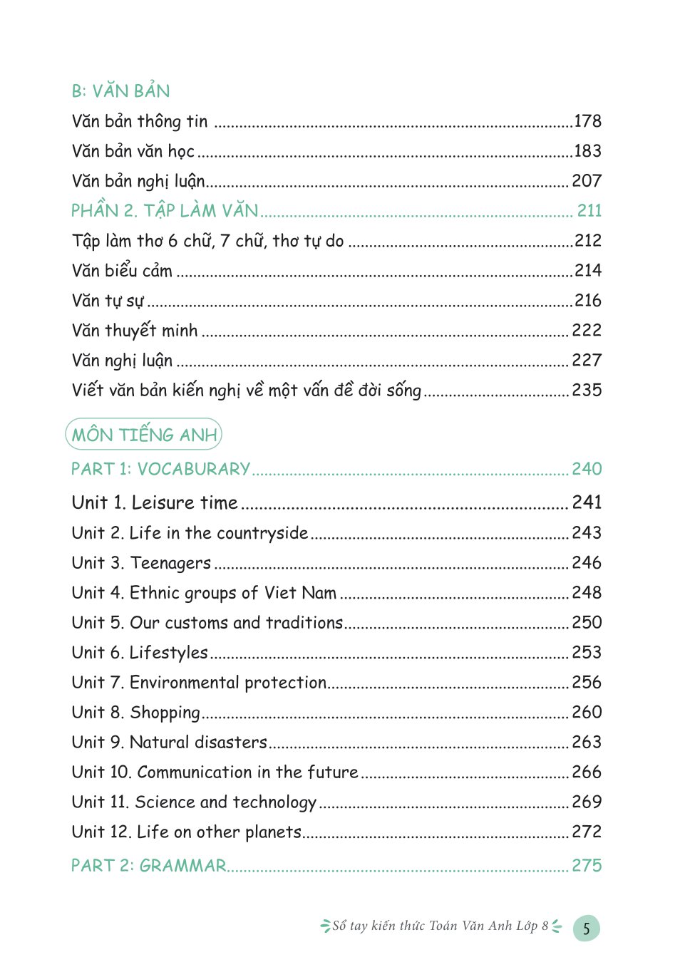 sổ tay kiến thức toán văn anh lớp 8 - Ảnh 6