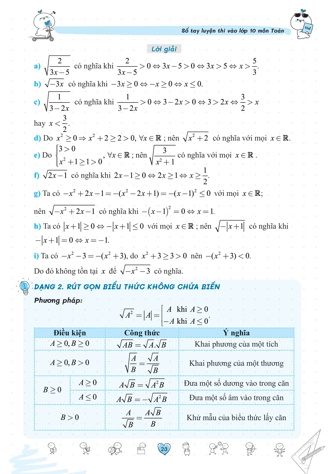 sổ tay luyện thi vào lớp 10 môn toán - Ảnh 15
