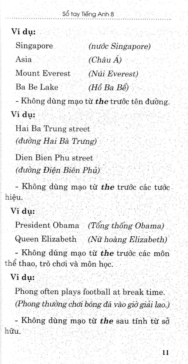 sổ tay tiếng anh 8 - Ảnh 10