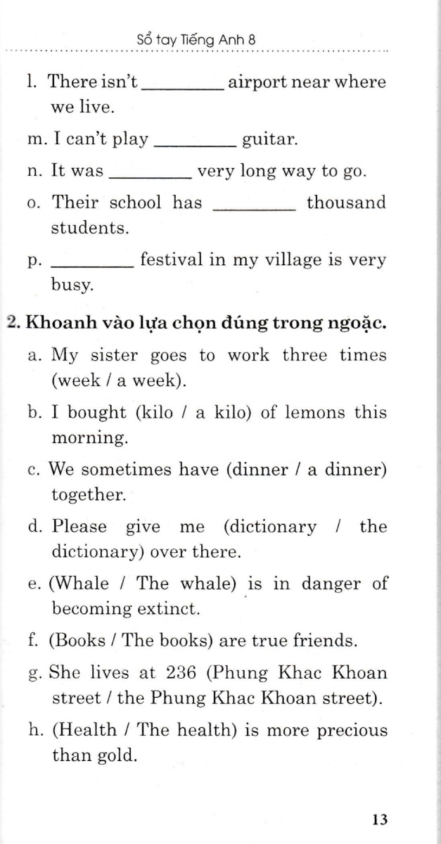 sổ tay tiếng anh 8 - Ảnh 12