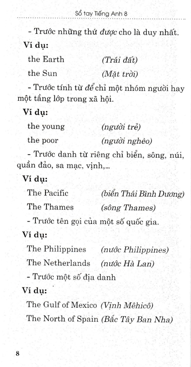 sổ tay tiếng anh 8 - Ảnh 7