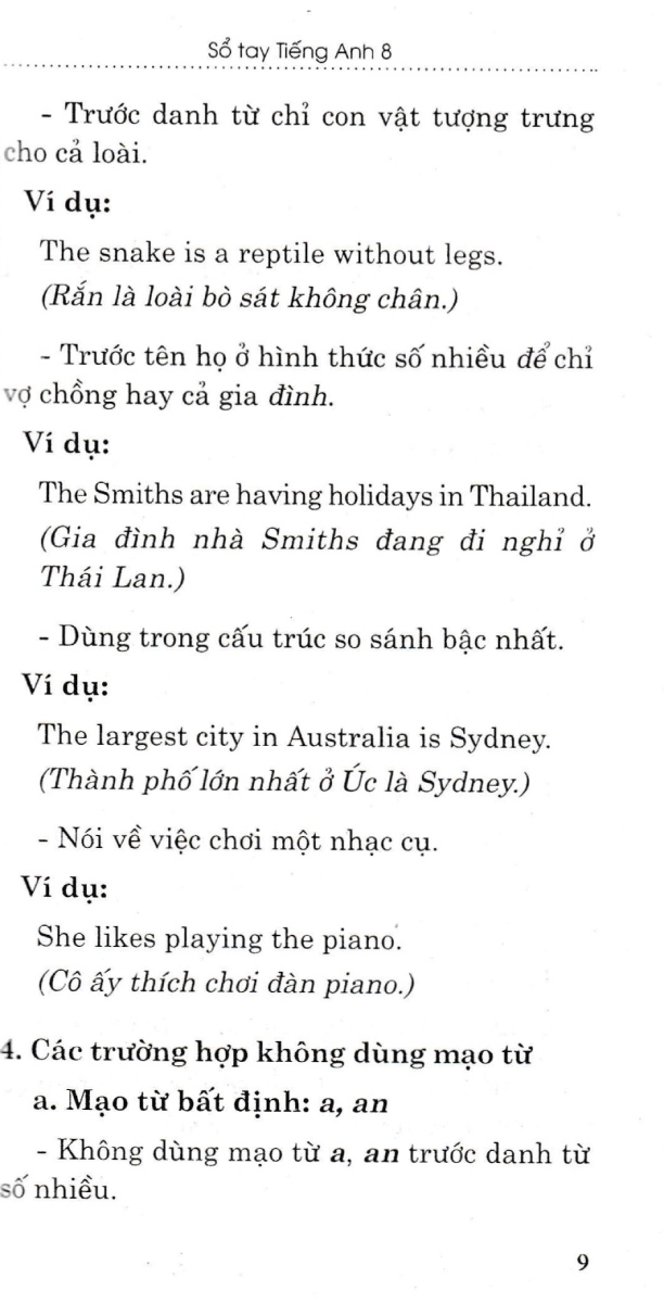 sổ tay tiếng anh 8 - Ảnh 8