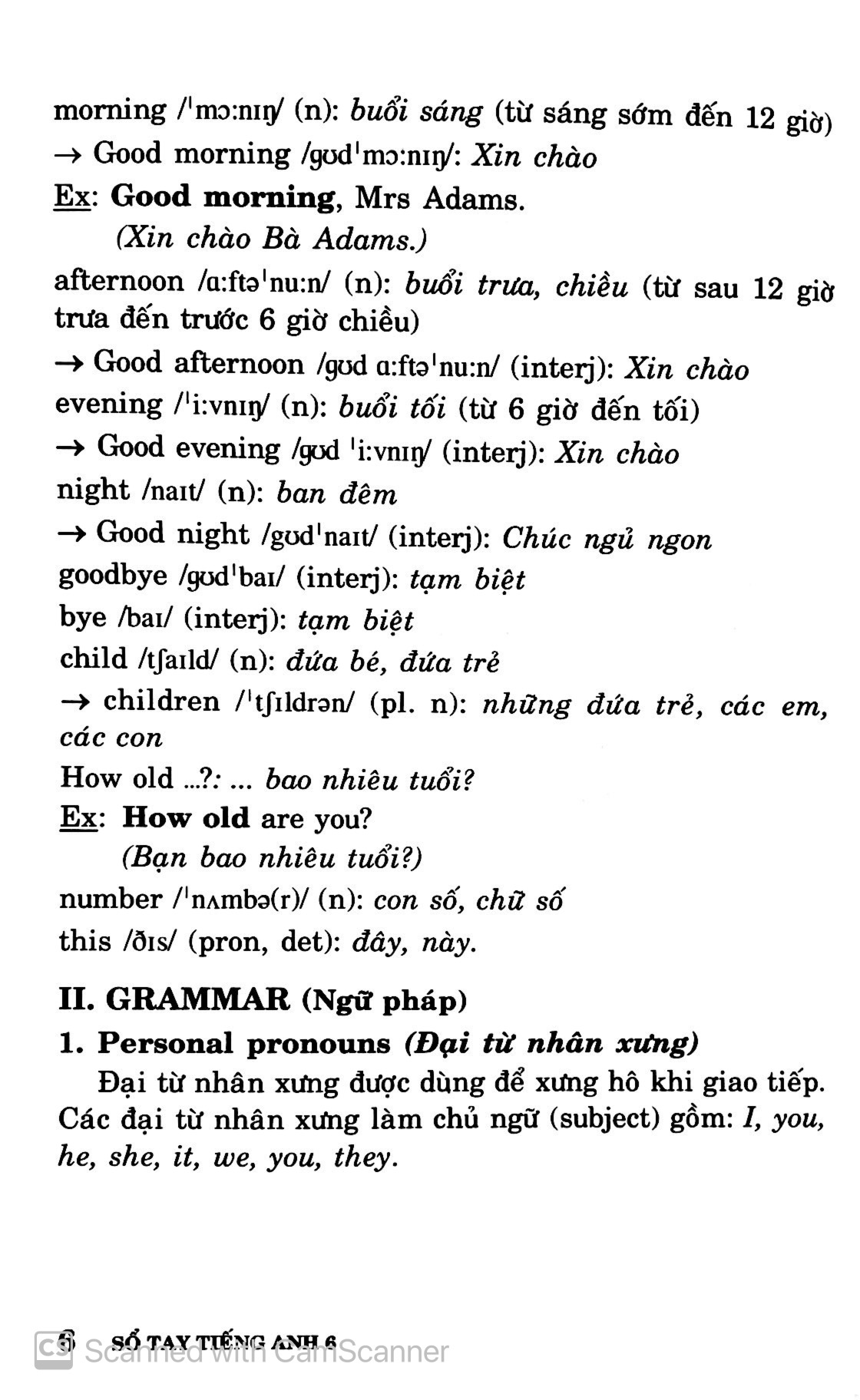 sổ tay tiếng anh - lớp 6 - Ảnh 5