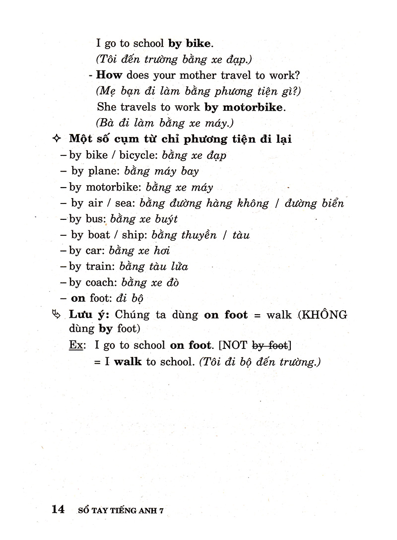 sổ tay tiếng anh - lớp 7 - Ảnh 12