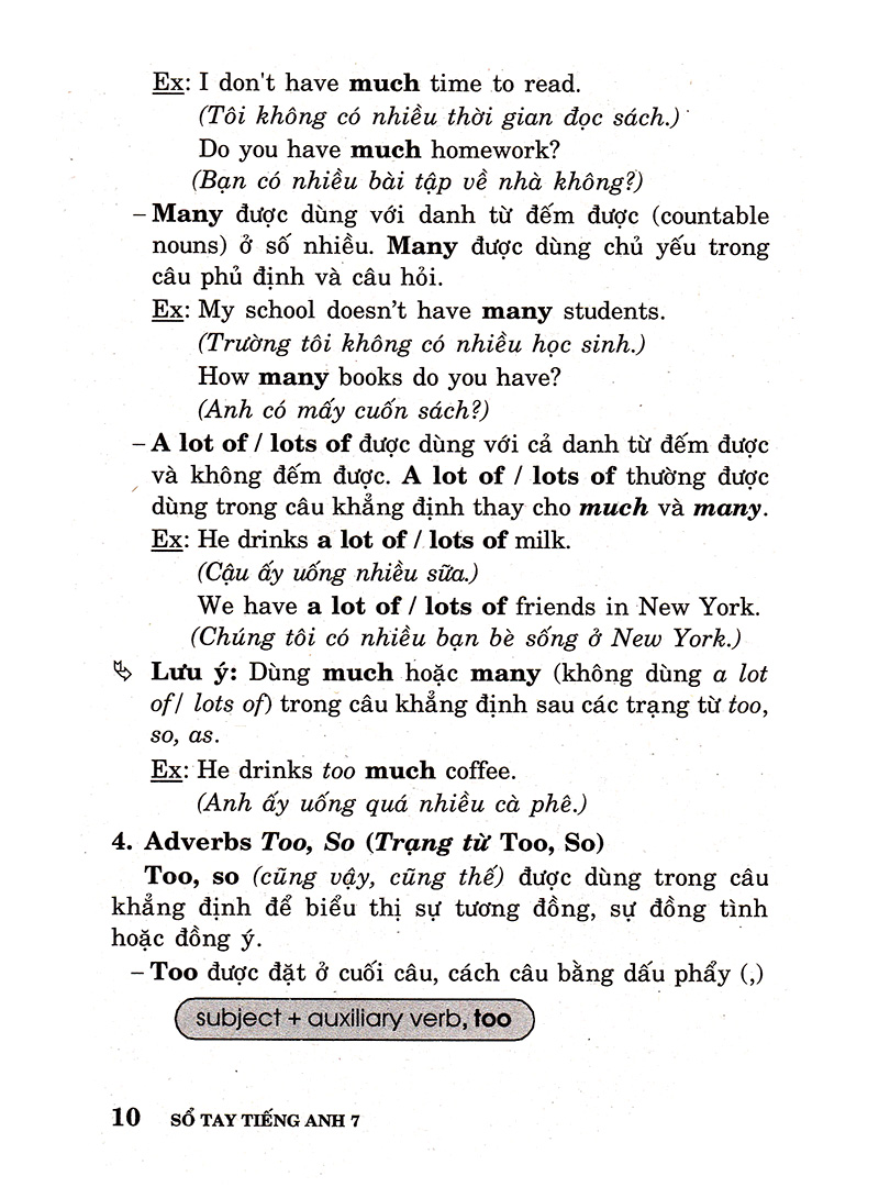 sổ tay tiếng anh - lớp 7 - Ảnh 8