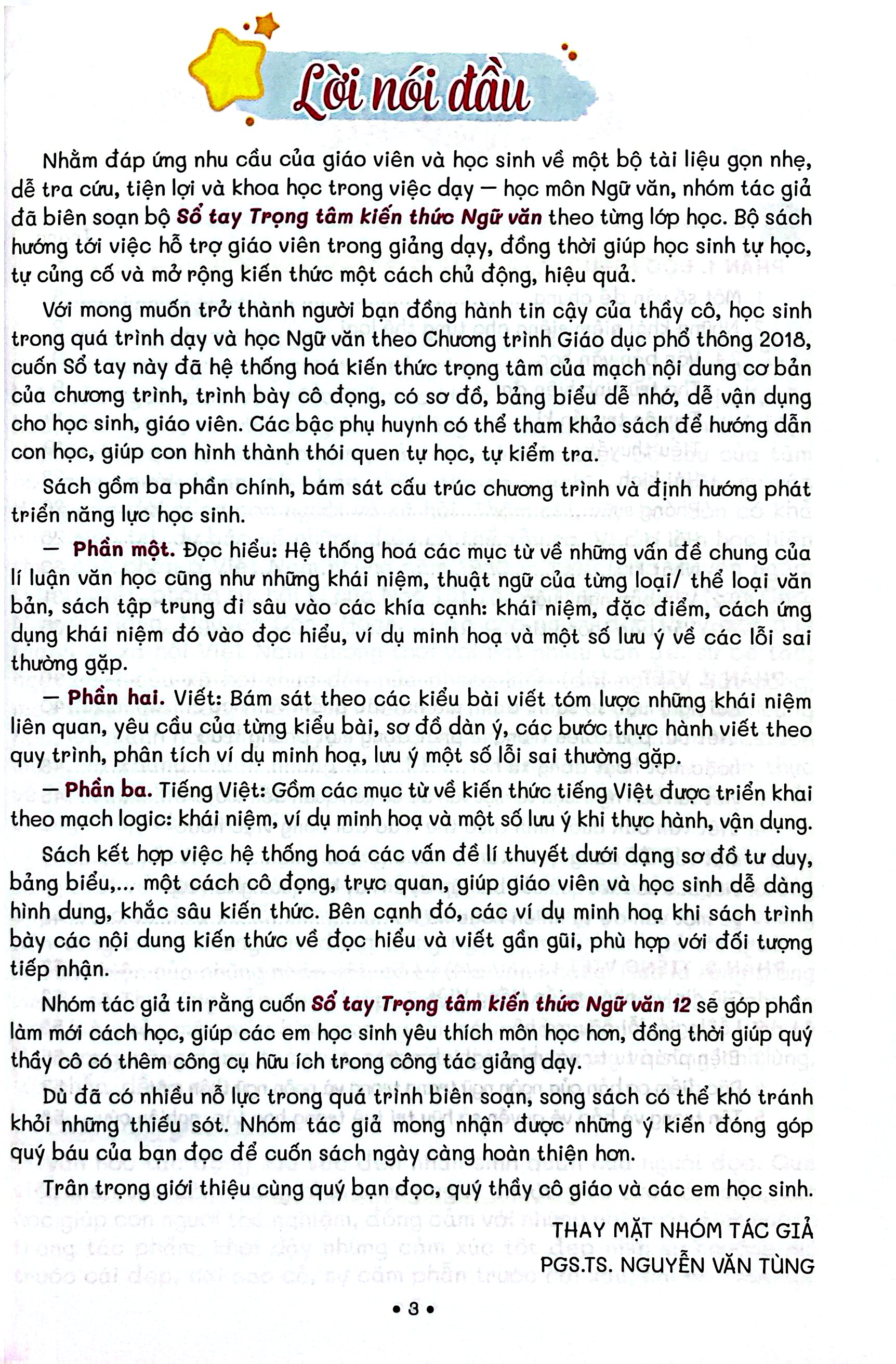 Sổ Tay Trọng Tâm Kiến Thức Ngữ Văn 12 - Ảnh 3