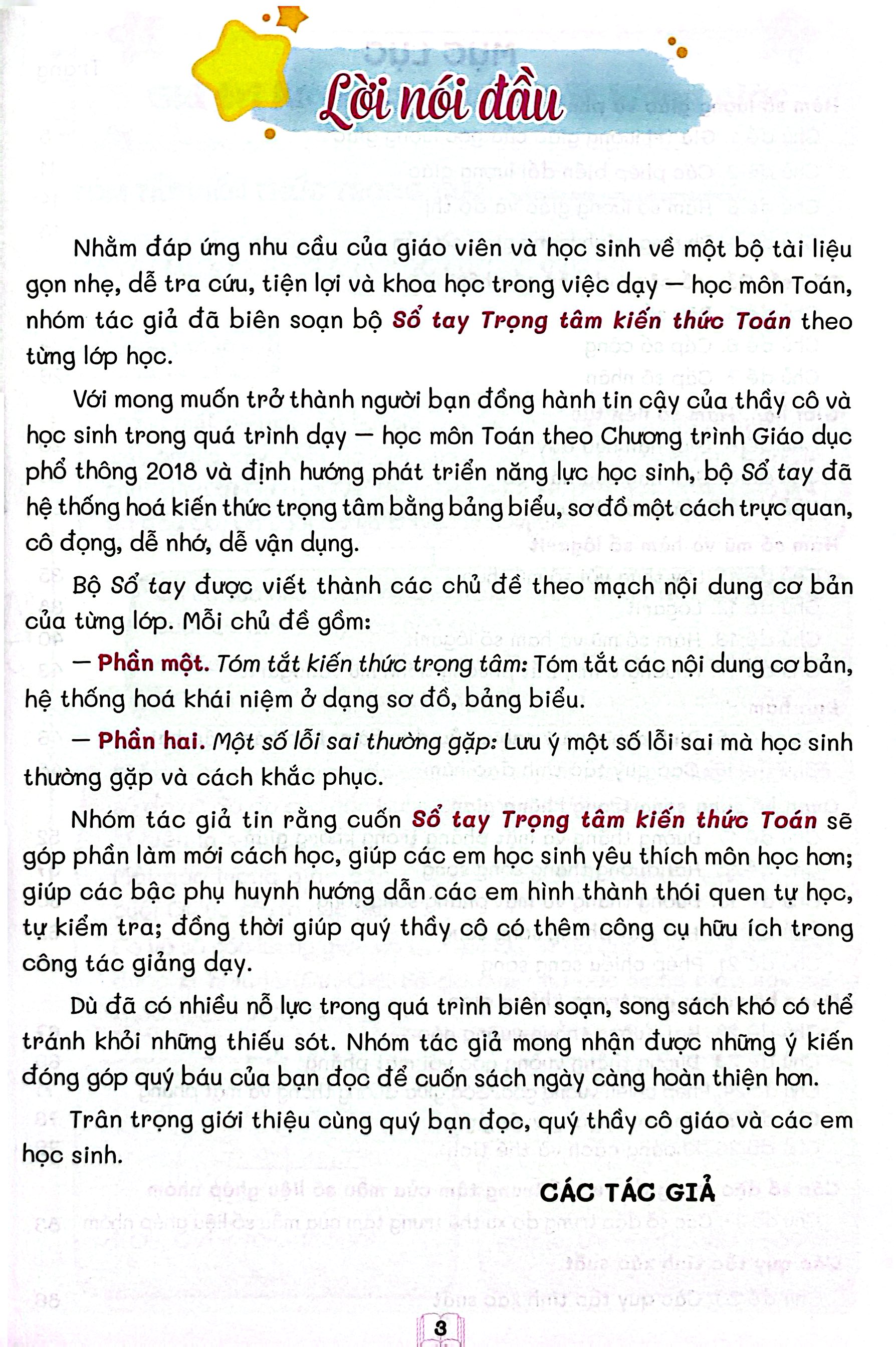 Sổ Tay Trọng Tâm Kiến Thức Toán 11 - Ảnh 3