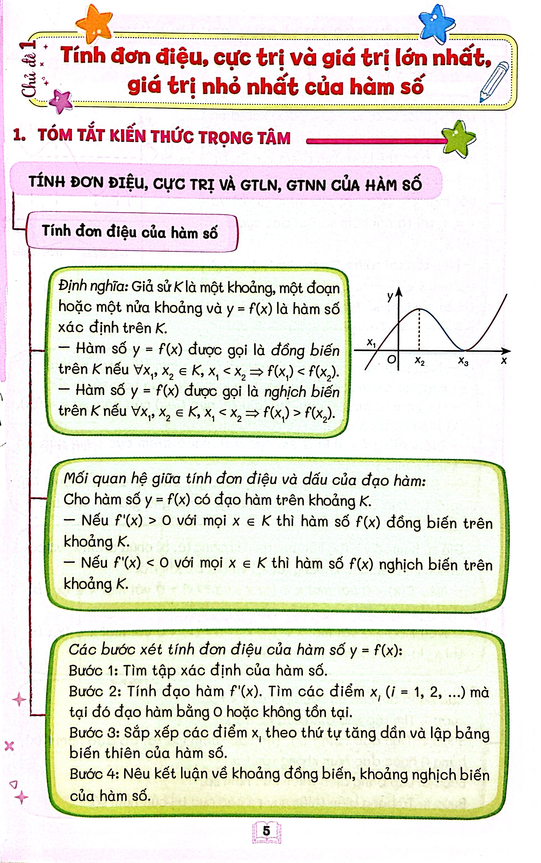 Sổ Tay Trọng Tâm Kiến Thức Toán 12 - Ảnh 5