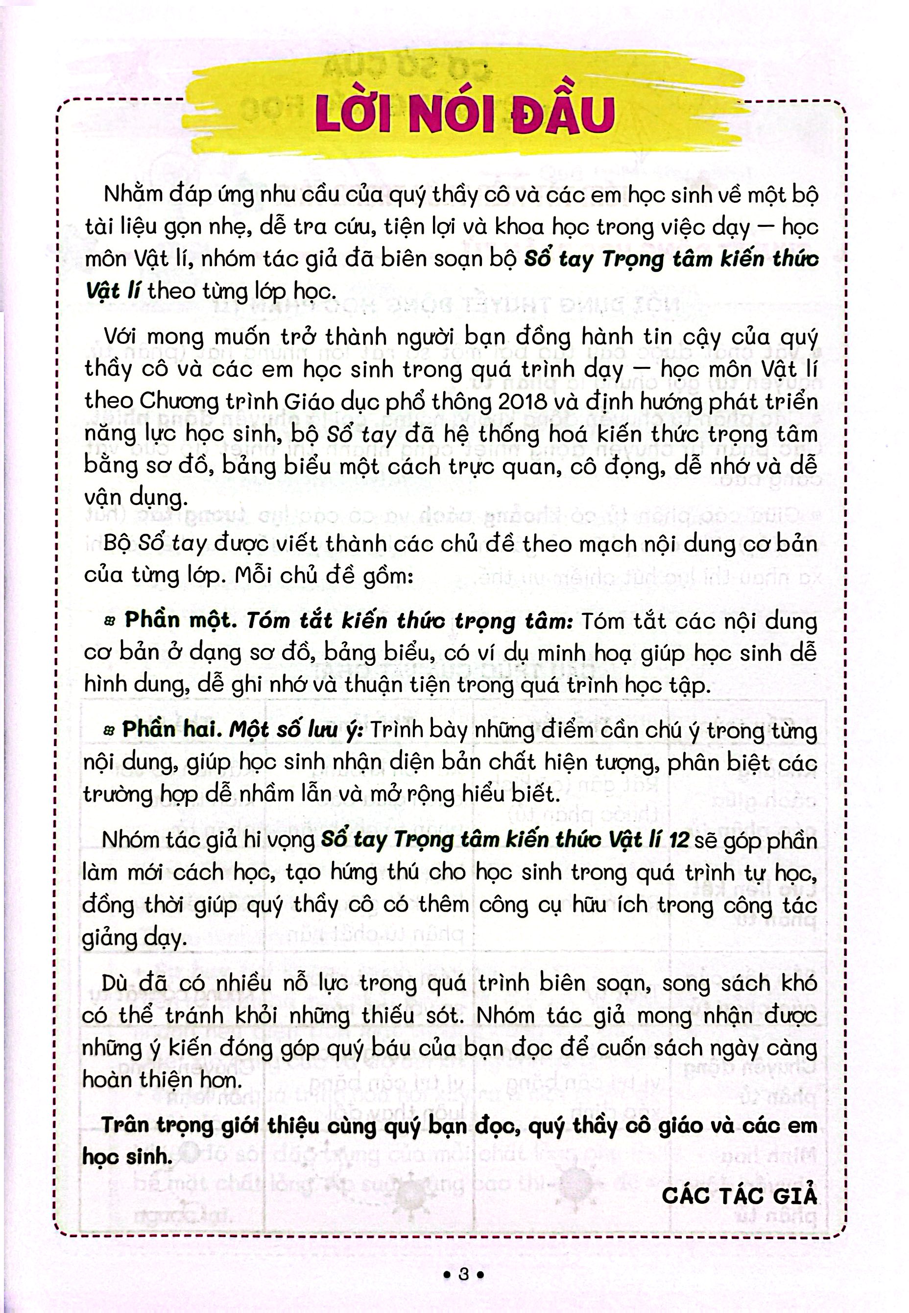 Sổ Tay Trọng Tâm Kiến Thức Vật Lí 12 - Ảnh 4