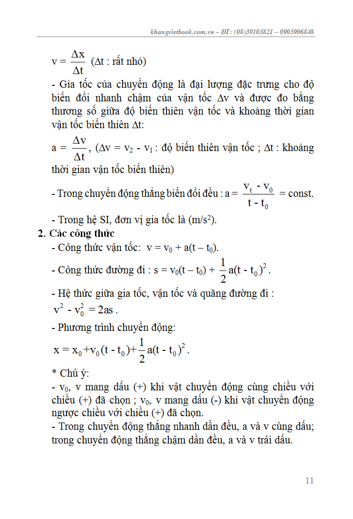 sổ tay vật lý trung học phổ thông (lớp 10-11-12) - Ảnh 12