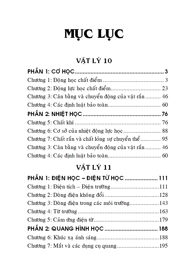 sổ tay vật lý trung học phổ thông (lớp 10-11-12) - Ảnh 2