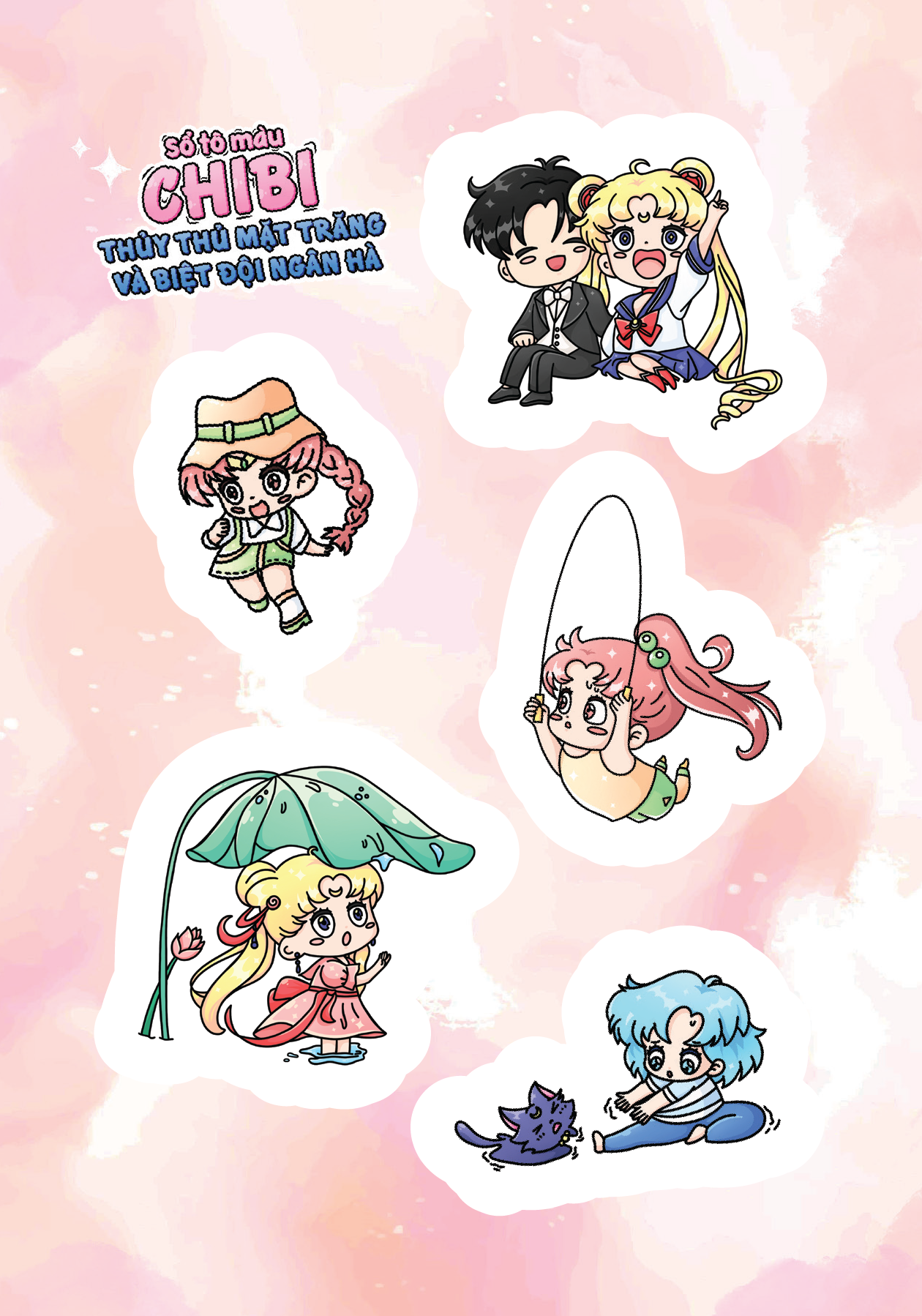 Sổ Tô Màu Chibi - Thủy Thủ Mặt Trăng Và Biệt Đội Ngân Hà - Ảnh 3