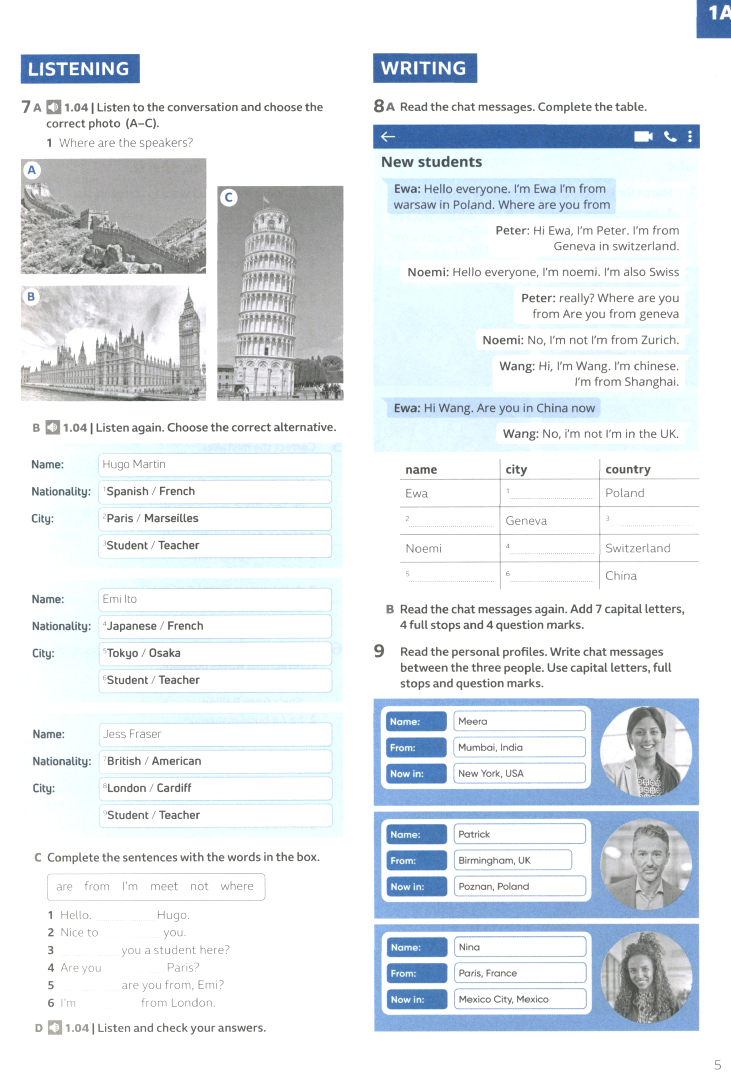 speakout a1 workbook with key (3rd edition) - Ảnh 5