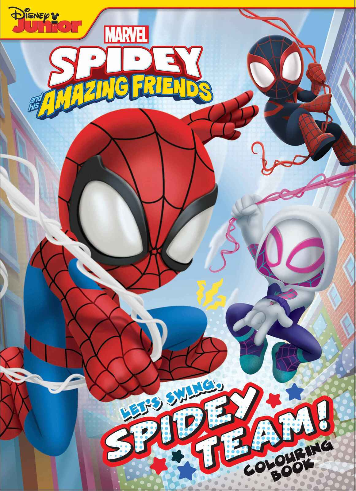 spidey and his amazing friends - let's swing, spidey team! colouring book - Ảnh 2