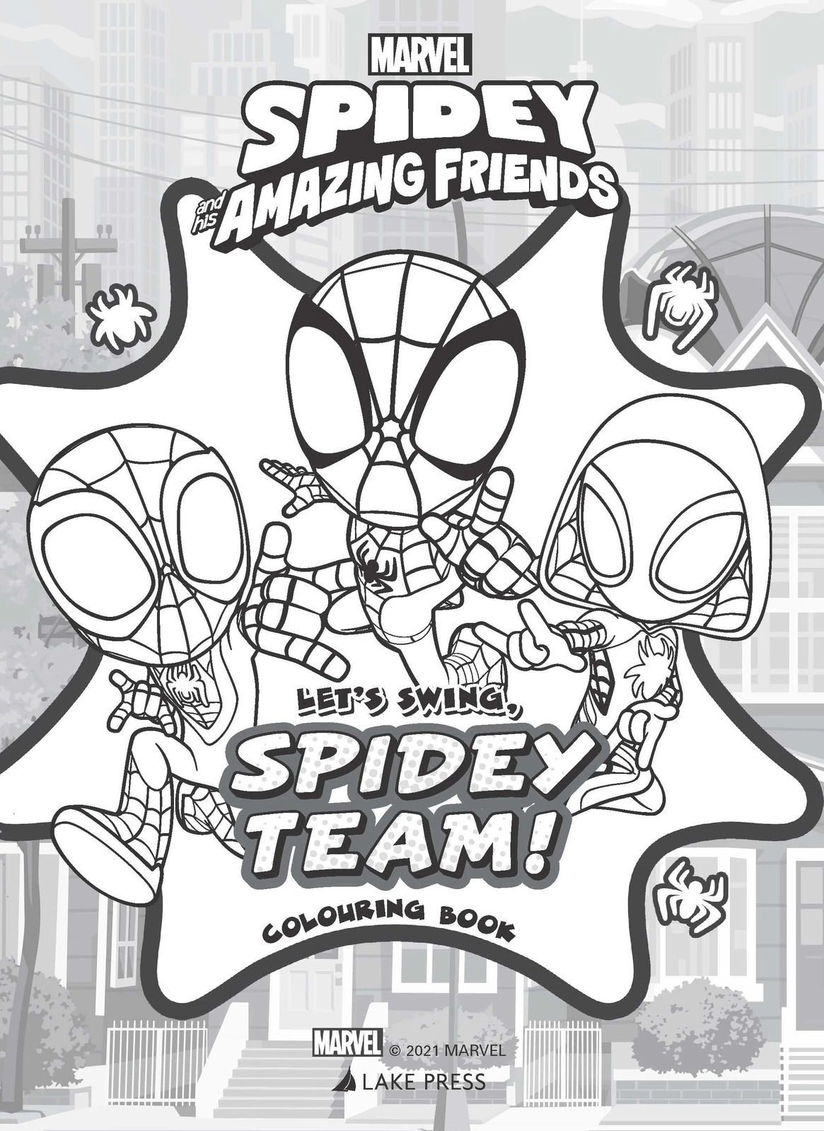 spidey and his amazing friends - let's swing, spidey team! colouring book - Ảnh 3