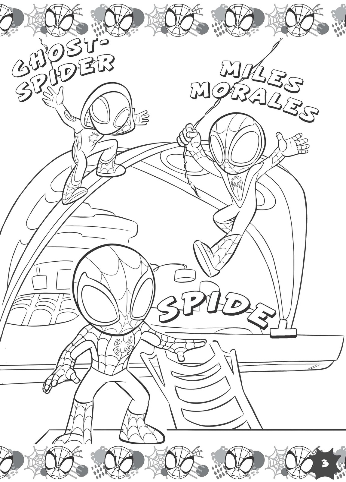 spidey and his amazing friends - let's swing, spidey team! colouring book - Ảnh 5
