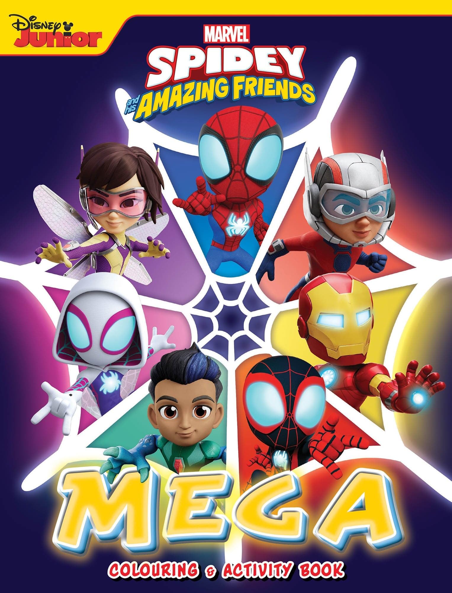 spidey and his amazing friends - mega colouring book - glow webs glow - Ảnh 2