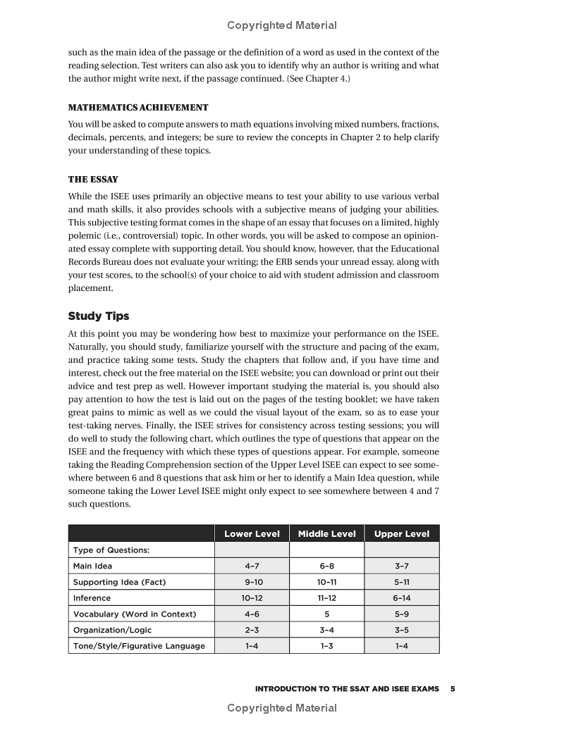 ssat/isee: high school entrance examinations 4th edition (barron's test prep) - Ảnh 12