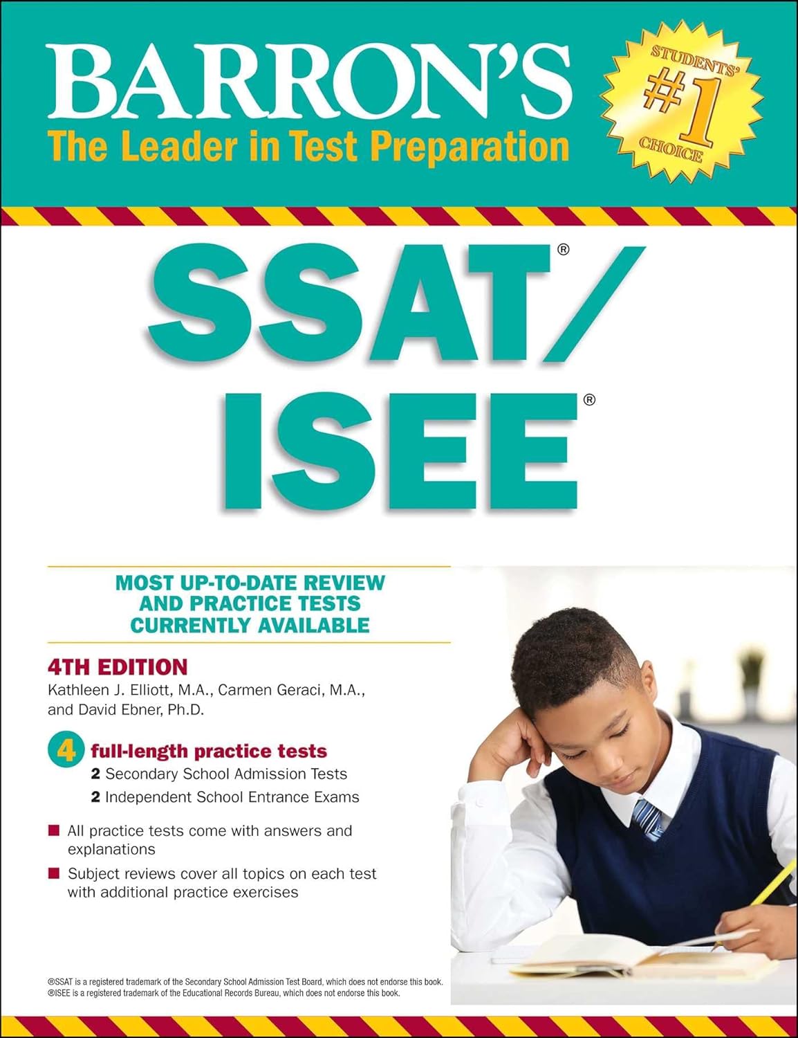 ssat/isee: high school entrance examinations 4th edition (barron's test prep) - Ảnh 2