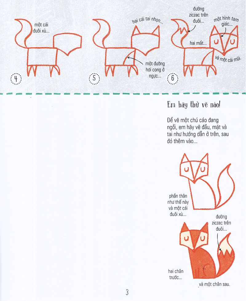 step by step drawing - vẽ cơ bản từ a-z - các loài động vật - Ảnh 4