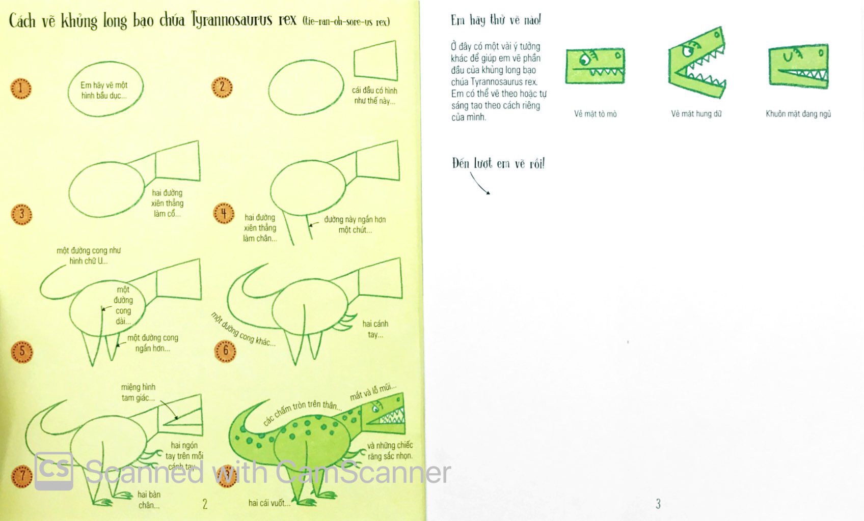step by step drawing - vẽ cơ bản từ a-z - công viên khủng long - Ảnh 3