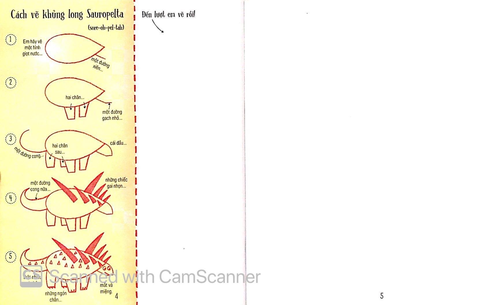 step by step drawing - vẽ cơ bản từ a-z - công viên khủng long - Ảnh 4