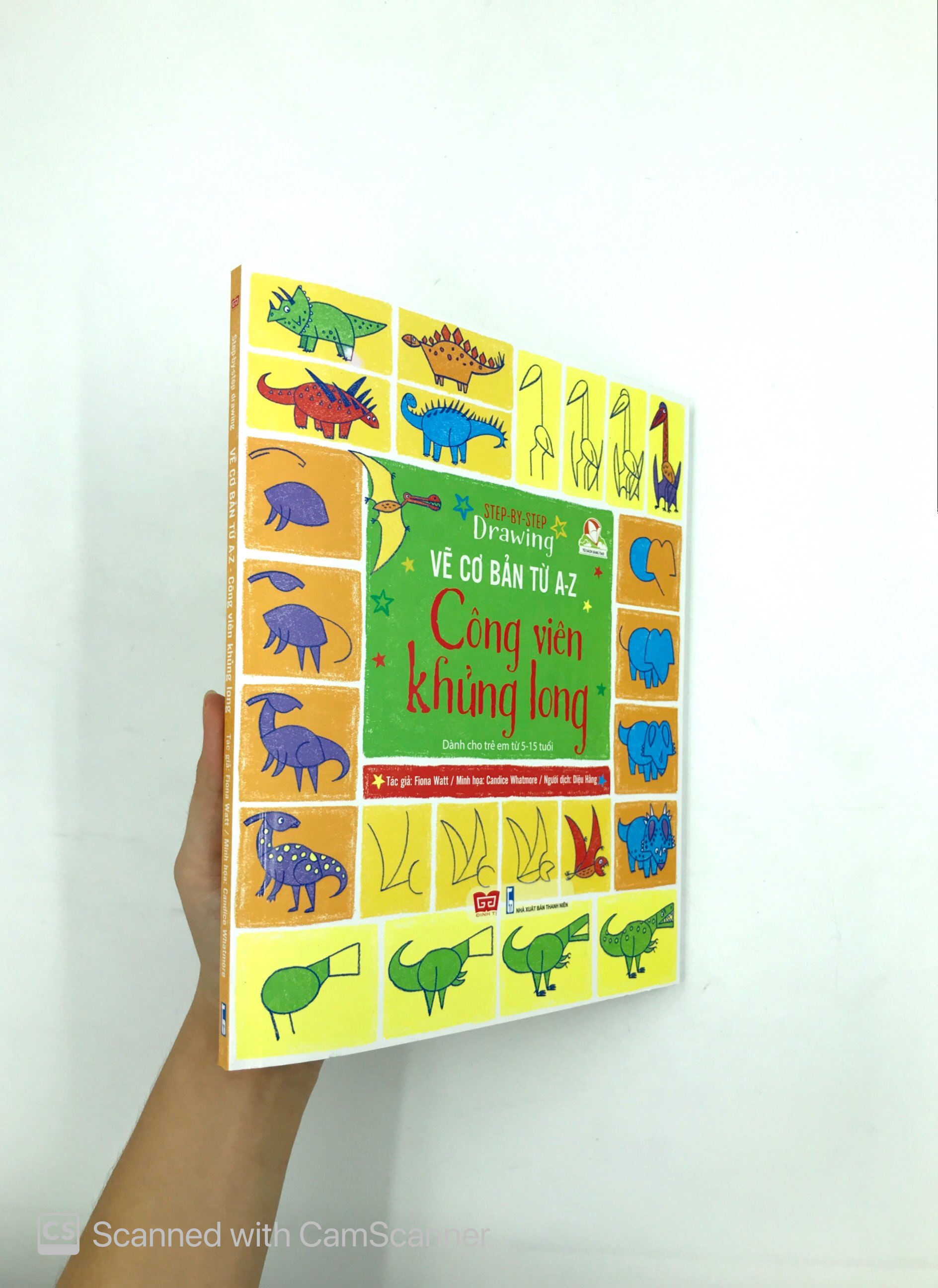 step by step drawing - vẽ cơ bản từ a-z - công viên khủng long - Ảnh 7