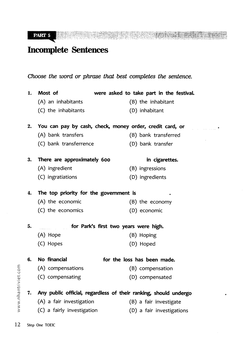 step one toeic (beginner-level skill-building guidebook) - Ảnh 11