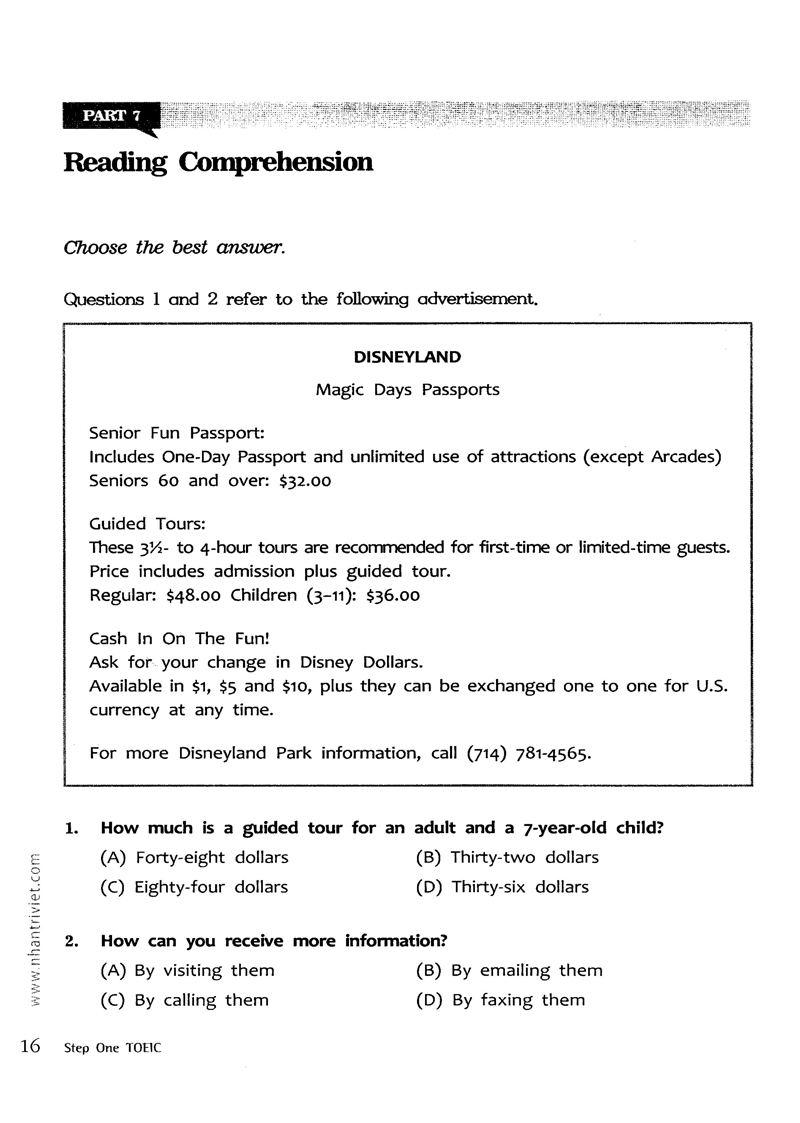 step one toeic (beginner-level skill-building guidebook) - Ảnh 15