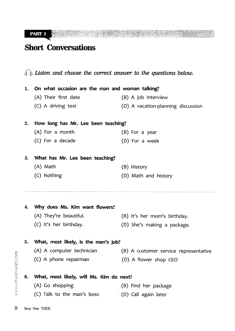 step one toeic (beginner-level skill-building guidebook) - Ảnh 7