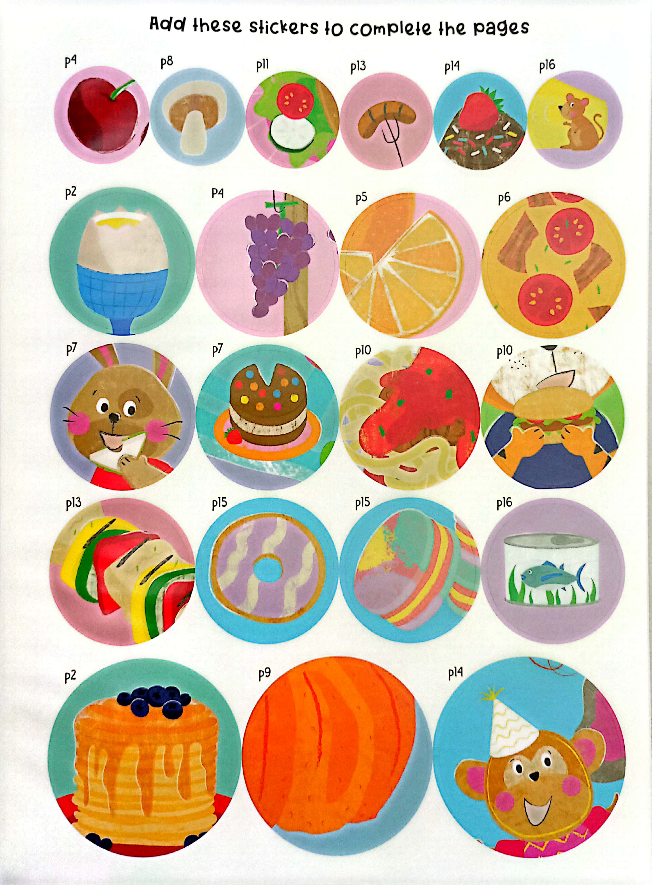 sticker book - food - Ảnh 6