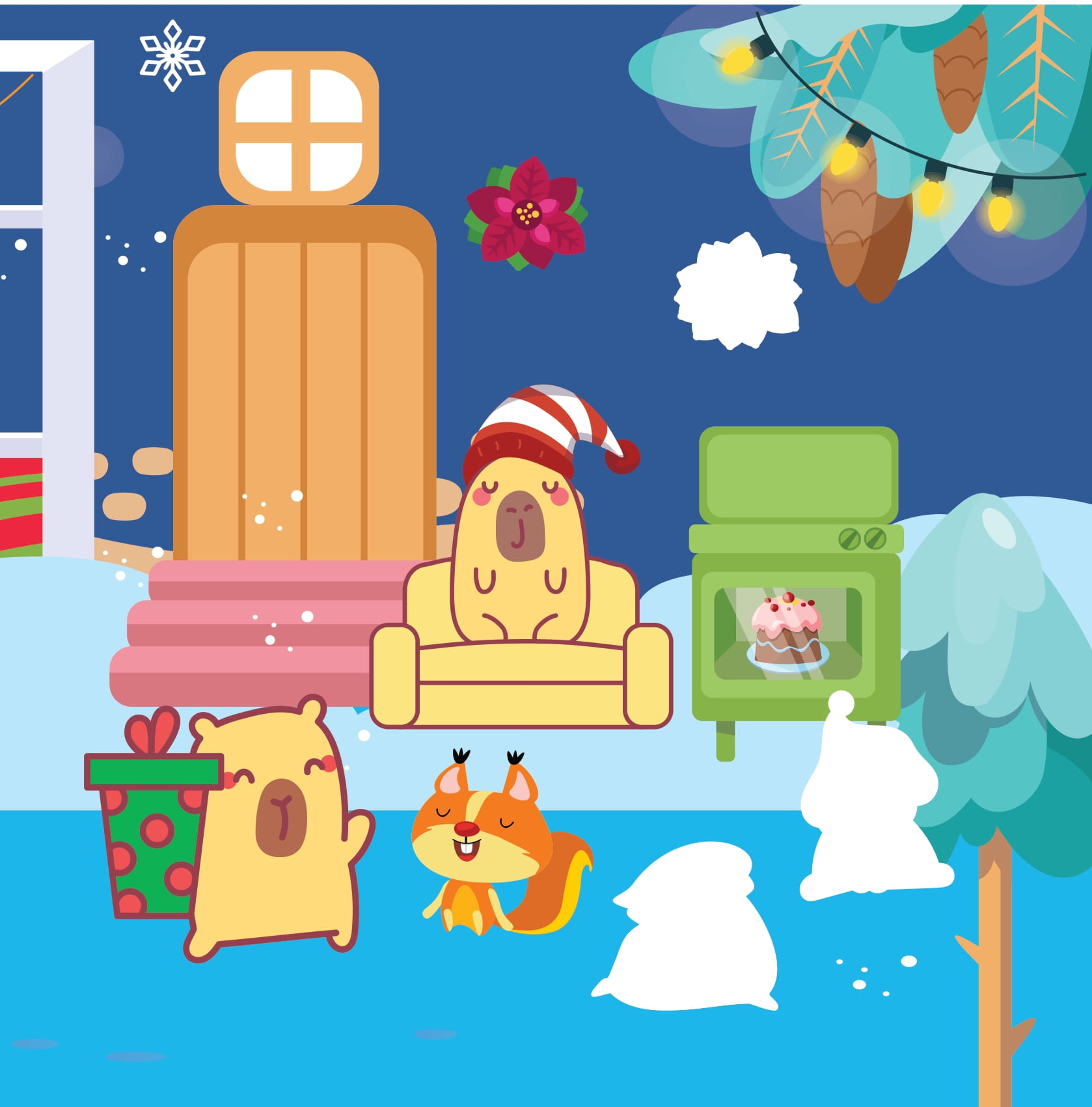 Sticker Capybara - Tìm Vật Ẩn Giấu - NgườI Bạn Tuyết - Ảnh 6