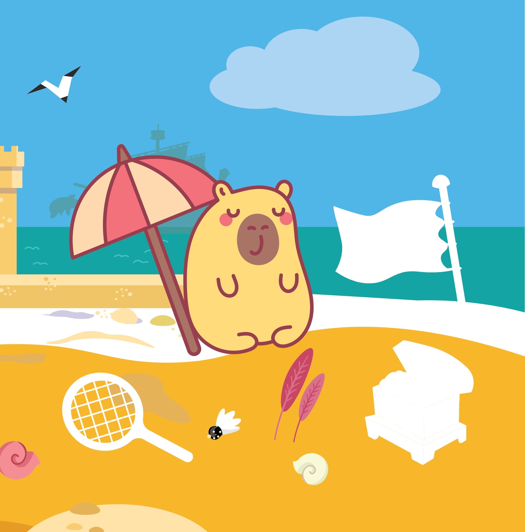 Sticker Capybara - Tìm Vật Ẩn Giấu - Thế GiớI Đại Dương - Ảnh 4