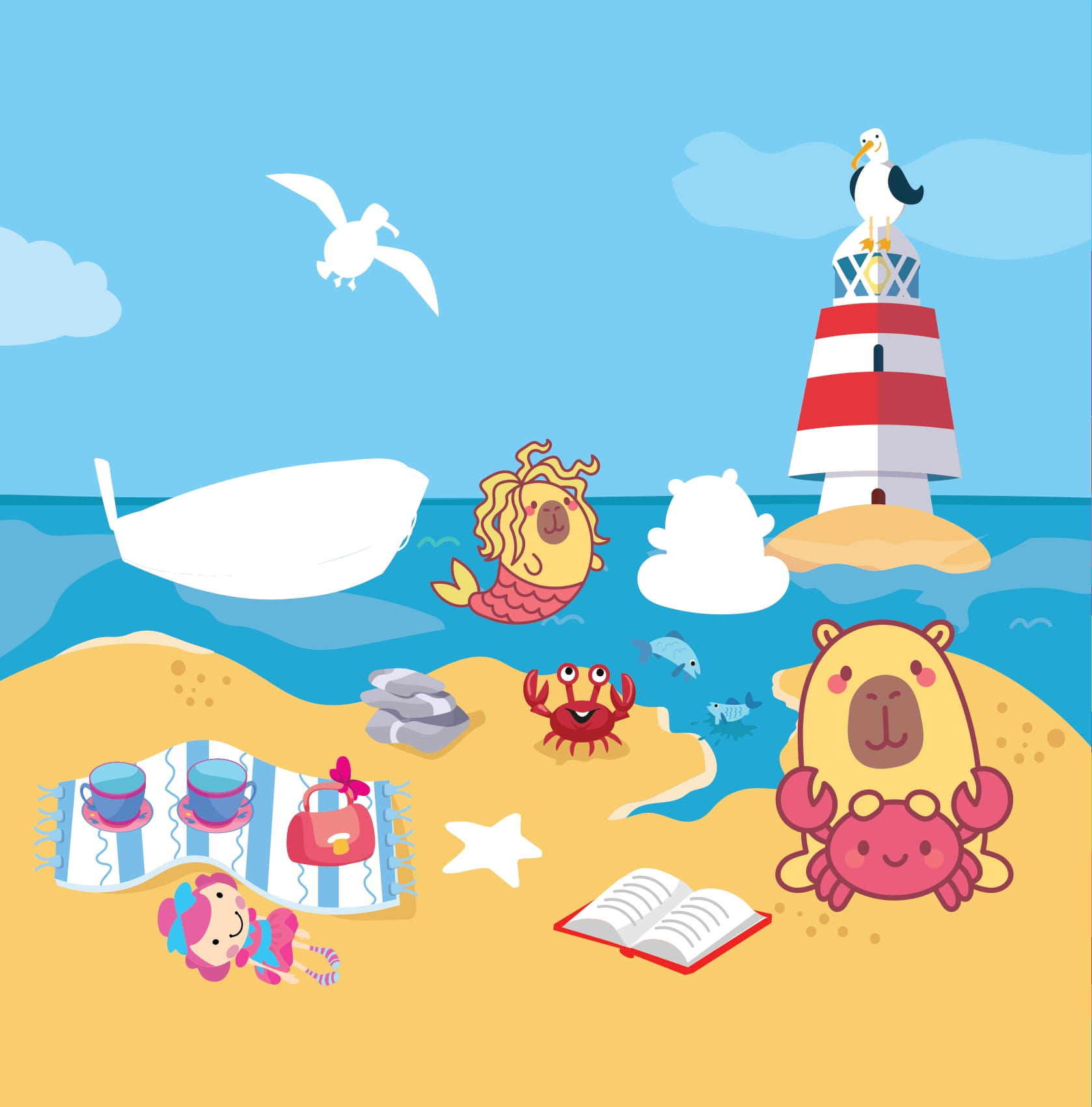 Sticker Capybara - Tìm Vật Ẩn Giấu - Thế GiớI Đại Dương - Ảnh 5