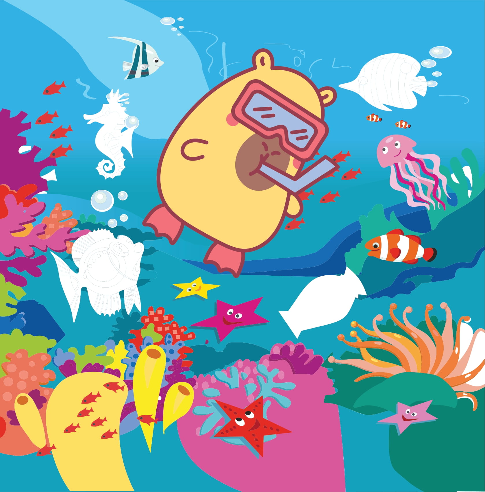 Sticker Capybara - Tìm Vật Ẩn Giấu - Thế GiớI Đại Dương - Ảnh 6