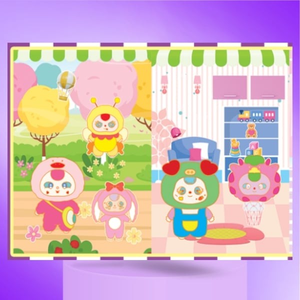 sticker chơi sáng tạo học thông minh - trò chơi đồ hàng baby three - ngày cuối tuần - Ảnh 2