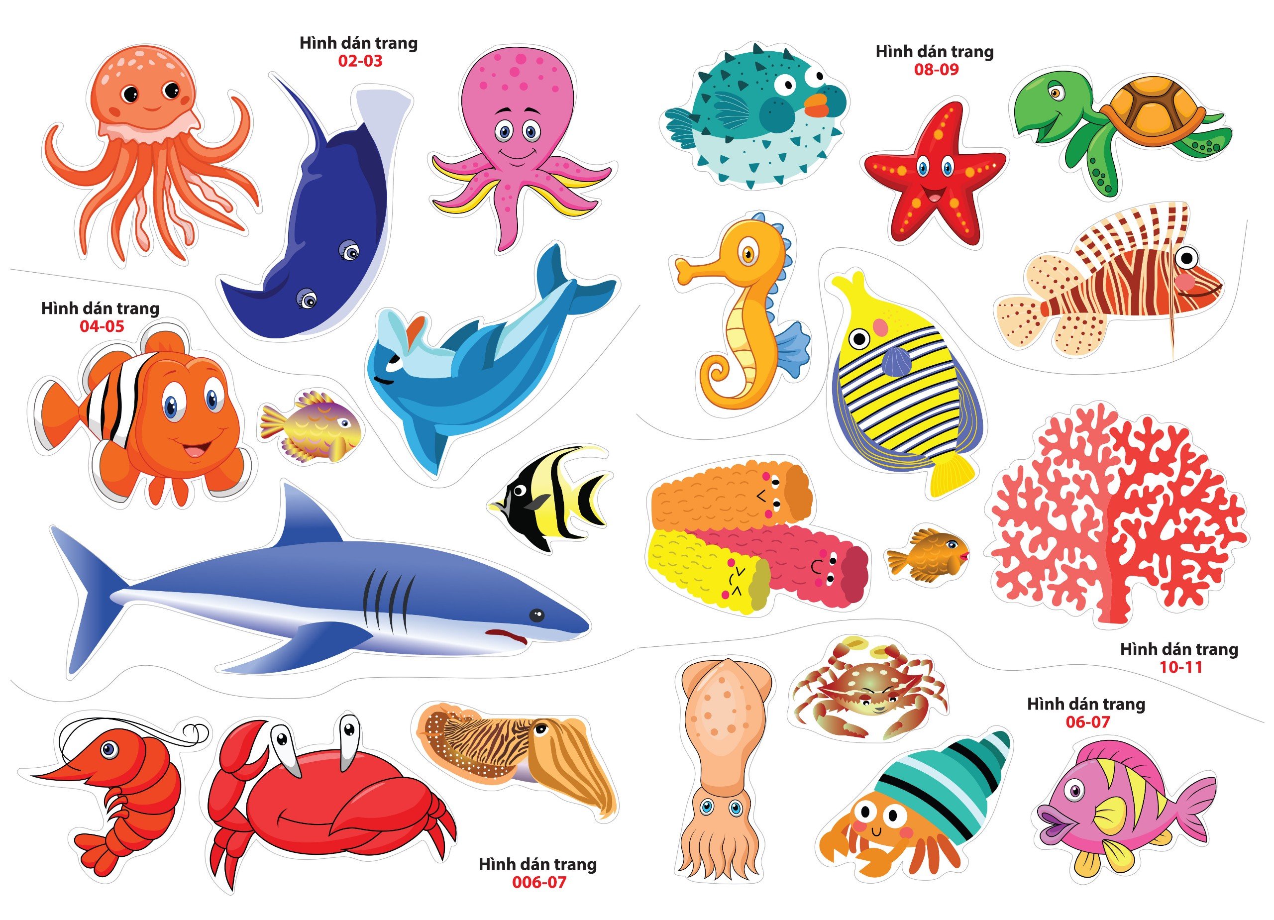 sticker dán hình thông minh - thế giới động vật - đại dương huyền bí - Ảnh 5