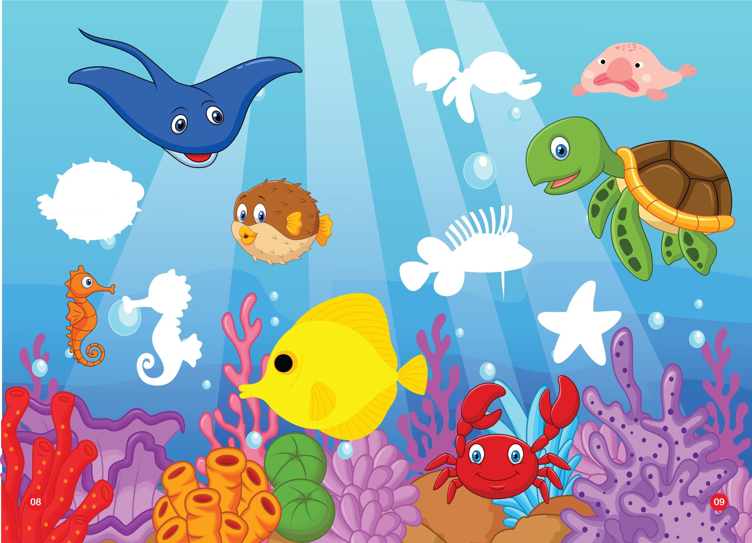 sticker dán hình thông minh - thế giới động vật - đại dương huyền bí - Ảnh 6