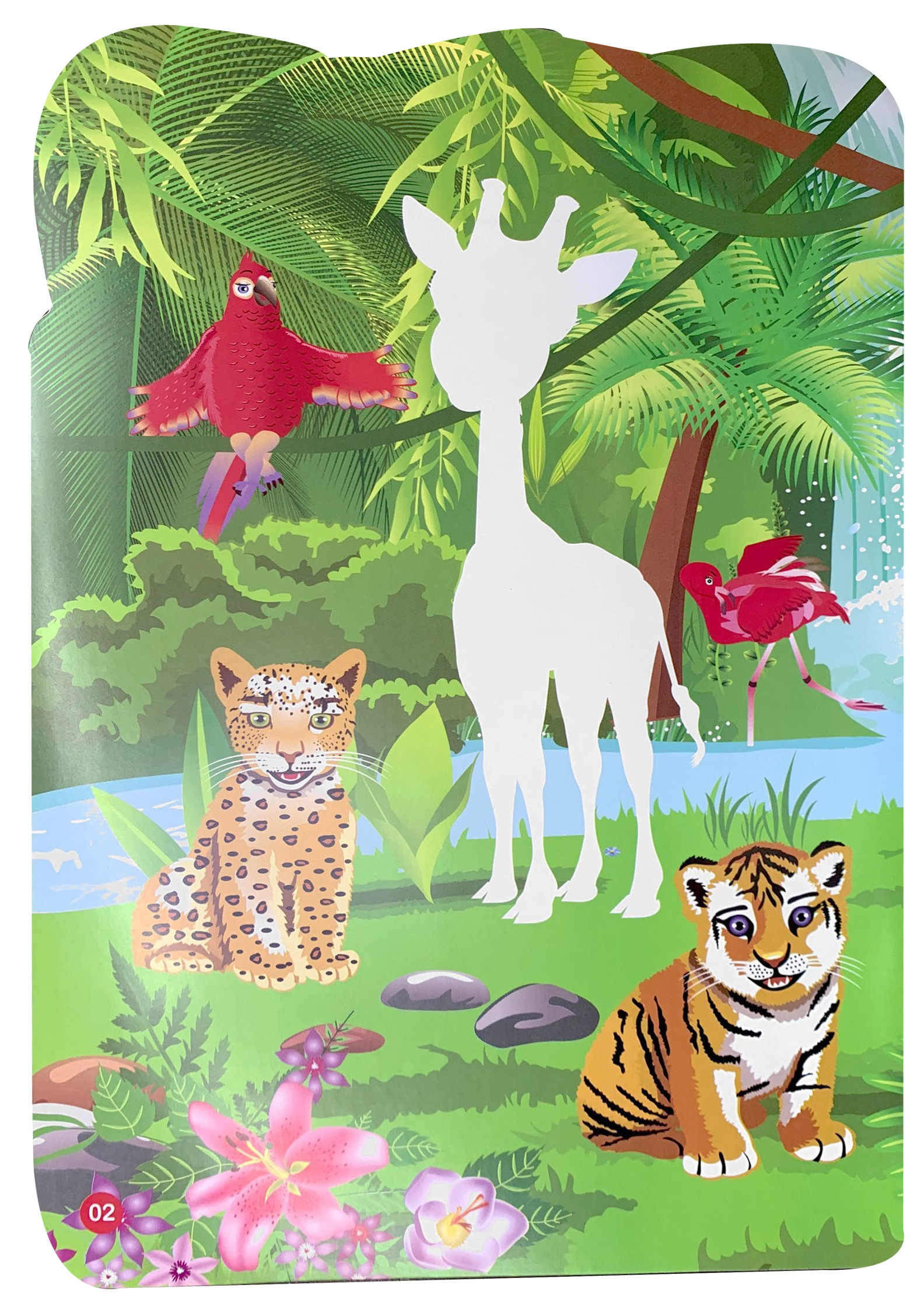 sticker dán hình thông minh - thế giới động vật - rừng nhiệt đới - Ảnh 3