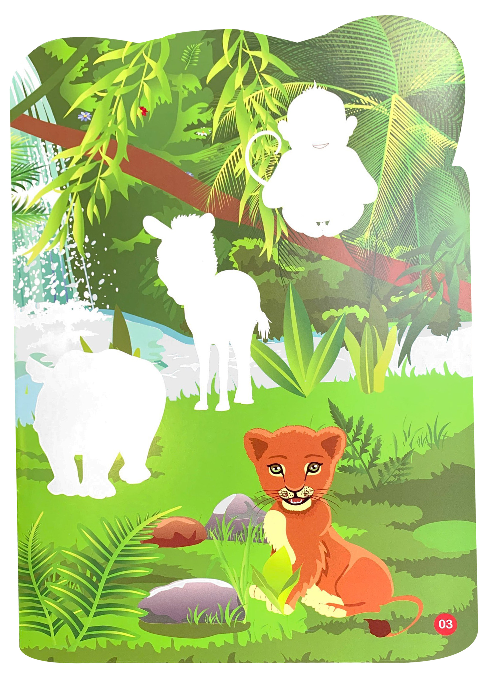 sticker dán hình thông minh - thế giới động vật - rừng nhiệt đới - Ảnh 4