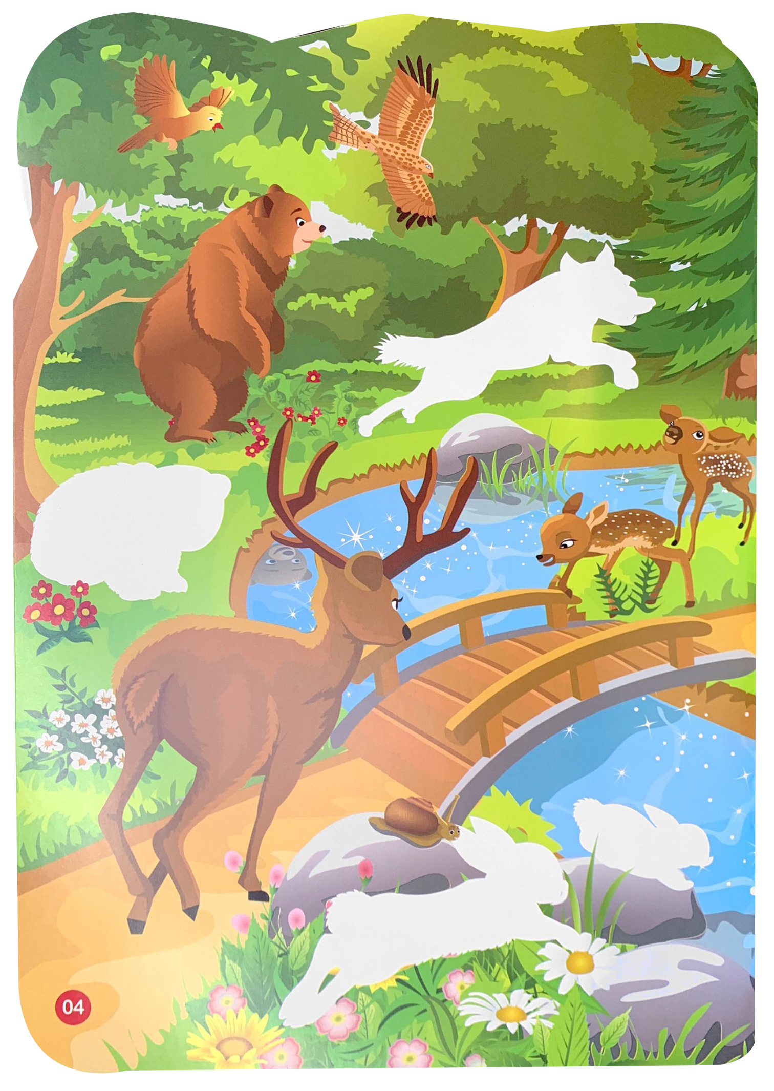 sticker dán hình thông minh - thế giới động vật - thám hiểm rừng xanh - Ảnh 5