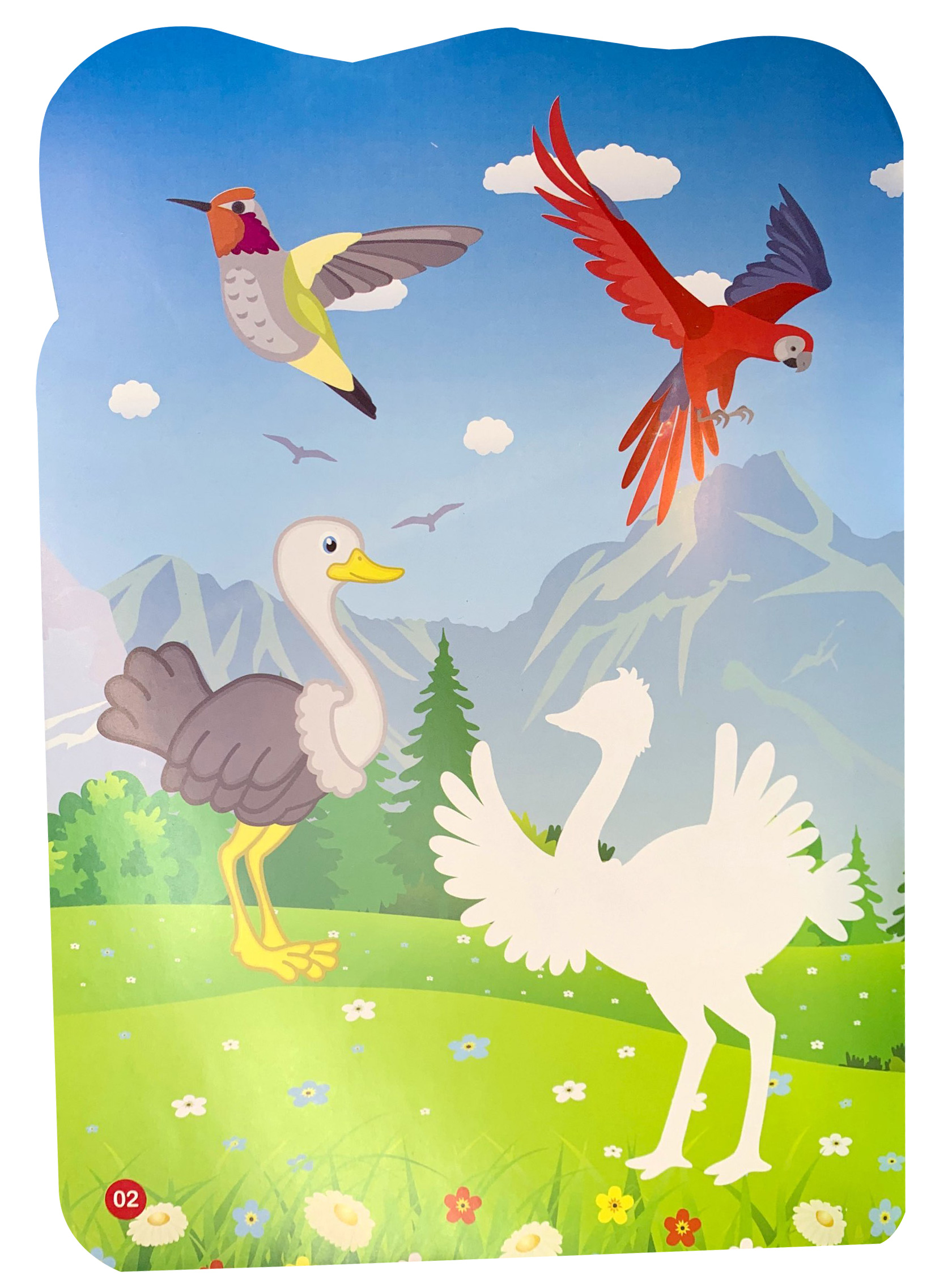 sticker dán hình thông minh - thế giới động vật - thế giới loài chim - Ảnh 3